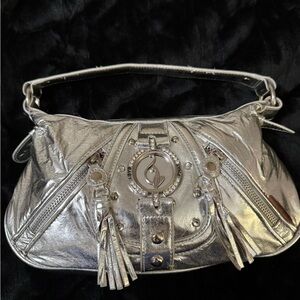 Extremely Rare Baby Phat Silver & Rhinestone Shoulder purse